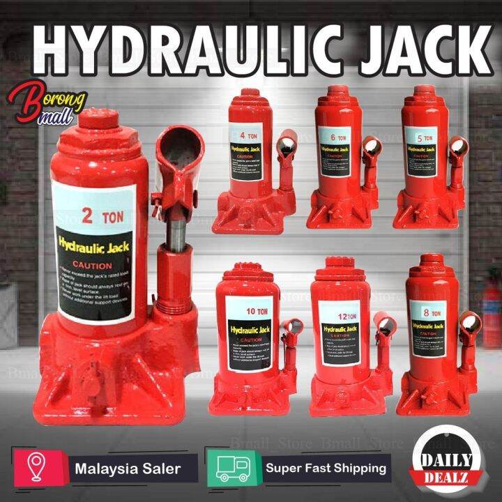 Heavy Duty Hydraulic Bottle Jack Lifting Stand Emergency Vehicle Tool
