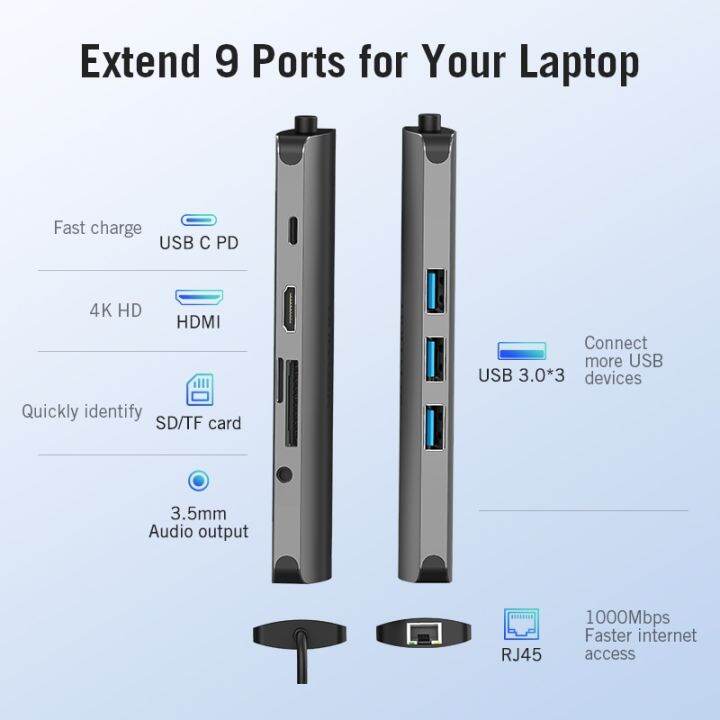 vention-ฮับ-usb-c-type-c-ไปยัง-usb-3-0ธันเดอร์โบลท์3-hdmi-3-5มม-อะแดปเตอร์สำหรับ-macbook-สัญญาณเสียง-samsung-galaxy-s9โปร-usb-c-hub-feona