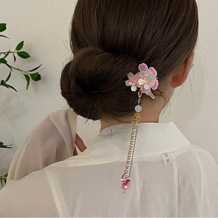 Chinese Style Hair Stick Minimalist Pearl Hair Chopsticks With Long Tassel  For Women Girls | Chinese Style Hair Stick Minimalist Pearl Hair Chopsticks  With Long Tassel For Women Girls 