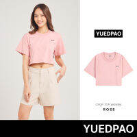 Yuedpao No.1 เสื้อยืดSignature Crop Summer ผ้าหนาทรงสวย ยับยากรีดง่าย รับประกันไม่ย้วย 2 ปี เสื้อครอป สี  Rose