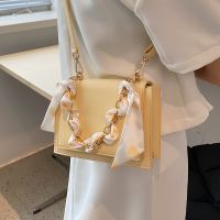 Bag womens summer new trendy net red shoulder bag womens bag high-end foreign style all-match ins messenger small square bag 【QYUE】