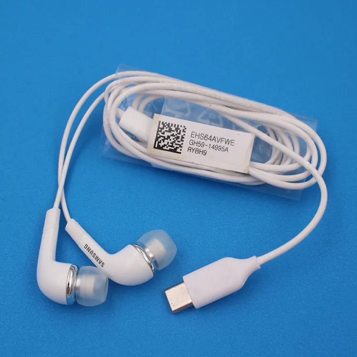 For Samsung Galaxy A53 A8S A60 Note20 Ultra Type C Earphone USB C Mic