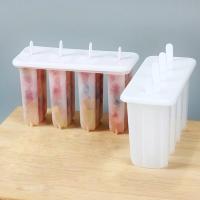 DIY Household Plastic 4 Popsicle Mold Ice Cream Ice Cream Summer Tray Ice Molding E2V3