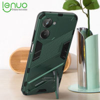 Lenuo เคสแนวพังก์สำหรับ Realme 10 4G ฝาหลังเคสคู่รักแปดสีกันตกและกันลื่นขาตั้งโทรศัพท์เลนส์ป้องกันการลื่น