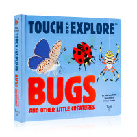 Touch and explore series bugs wormhole English original picture book cardboard touch Book hardcover English Enlightenment reading stem science learning evolution