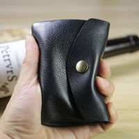 Genuine Leather Womens Coin Purse Soft Men Wallets Handmade Handmade Belt design Card Holder Fashion double zipper Purse