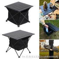 hyfvbu►  Folding Table Aluminum Alloy BBQ Tables with Storage Wear-resistant for Picnics Barbecues