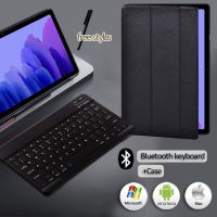 For Samsung Galaxy Tab A7 10.4 2020 T500 T505/Tab A 10.1 2019 T510 T515 Case Leather Stand Tablet Cover + Bluetooth Keyboard