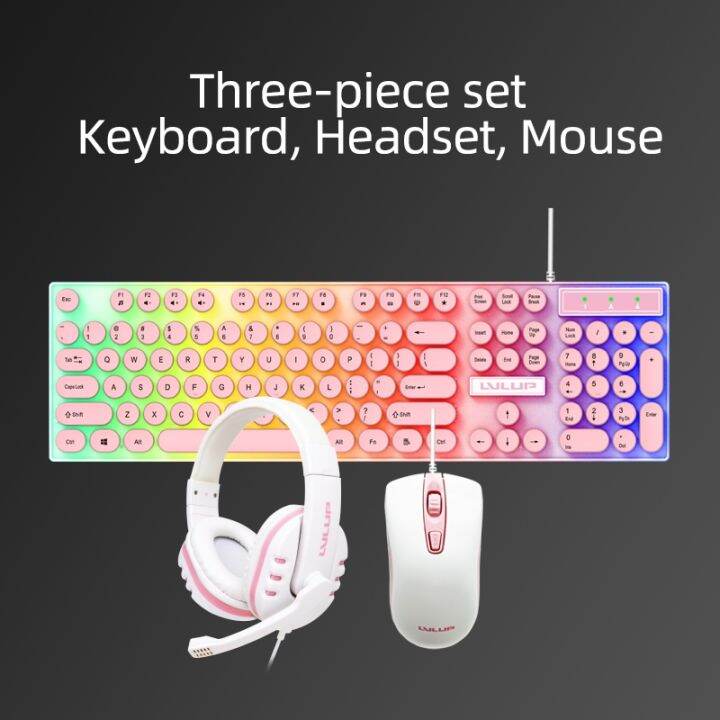 Ninja x LVLUP 3 in 1 Gaming keyboard mouse Kit / Gaming keyboard mouse Set PINKBOX300 Lazada PH