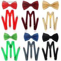 ✣℡ NEW Solid Men Bow Tie and Suspender Sets Classic Shirts Bowtie Suspender For Men Bow Ties Butterfly Cravats Bowties