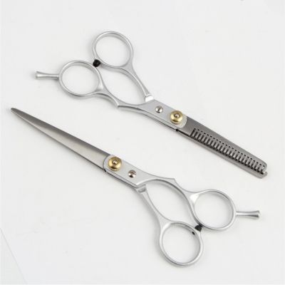 ชุดกรรไกรตัดผม (2 ชิ้น) HY Hair Scissors สแตนเลส กรรไกรแบบซอย กรรไกรแบบตรง คมมาก กรรไกรตัดผม กรรไกรซอยผม กรรไกร