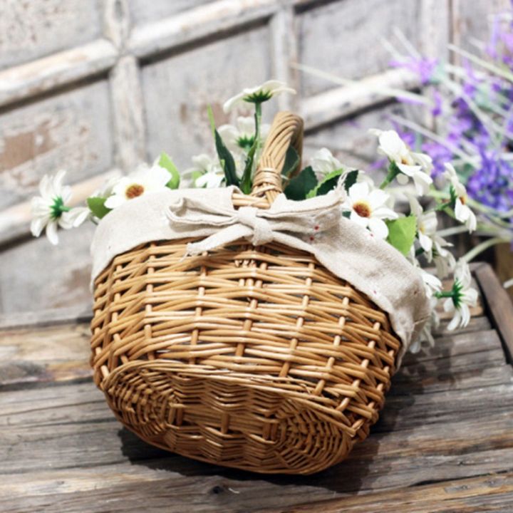 5x-hand-woven-wicker-basket-simulation-single-handle-small-with-hand-gift-basket