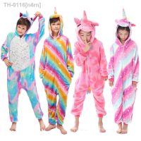 ▨ n4rn Unicórnio animal crianças pijamas inverno quente flanela para animais panda licorne macacão meninos meninas festa