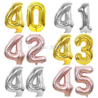40inch 40 41 42 43 44 45 balloon rose gold silver anniversary party decoration 40th 41st 42nd 43rd 44th 45th birthday balloons Balloons