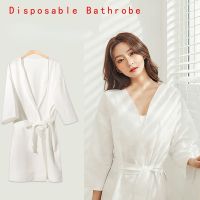 ✽ Disposable Bathrobe Pure Cotton Thick Business Trip Hotel Wash-free Pajamas Beauty Salon Massage Sauna Guest Service Bathrobes