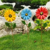 [COD] Cross-border outdoor garden decoration wrought iron flower plug-in lawn plug home yard arrangement