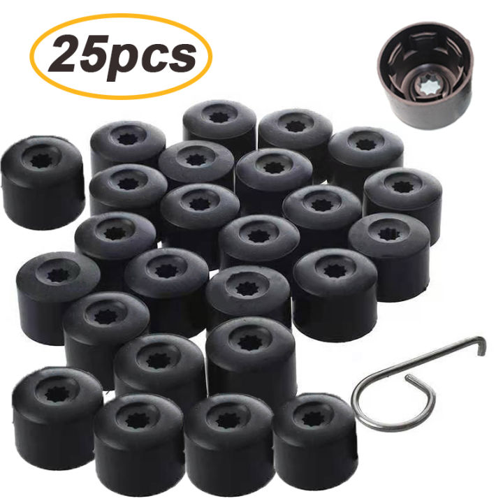 2025pcs-2118mm-ตกแต่งยางล้อ-nut-bolt-head-cover-cap-wheel-nut-auto-hub-สกรูป้องกันฝุ่น-protector