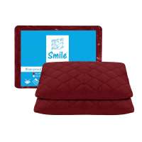 SB Design Square ซองกันเปื้อนหมอนหนุน PICASSO SMILE สี DARK RED แพ็ค 2 ชิ้น (70x50x20 ซม.)