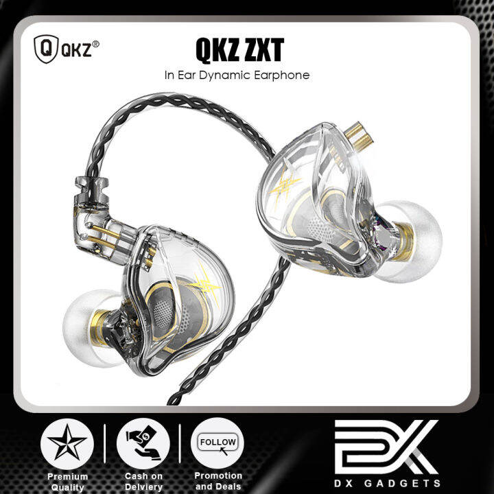 Qkz Zxt Earphones 1 Dynamic Hifi Bass Earbuds In Ear Monitor Headphones