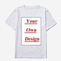 Customized MenS Cotton O-Neck T Shirt Print Your Own Design High Quality White Tshirt Own Pattern 【Size S-4XL-5XL-6XL】