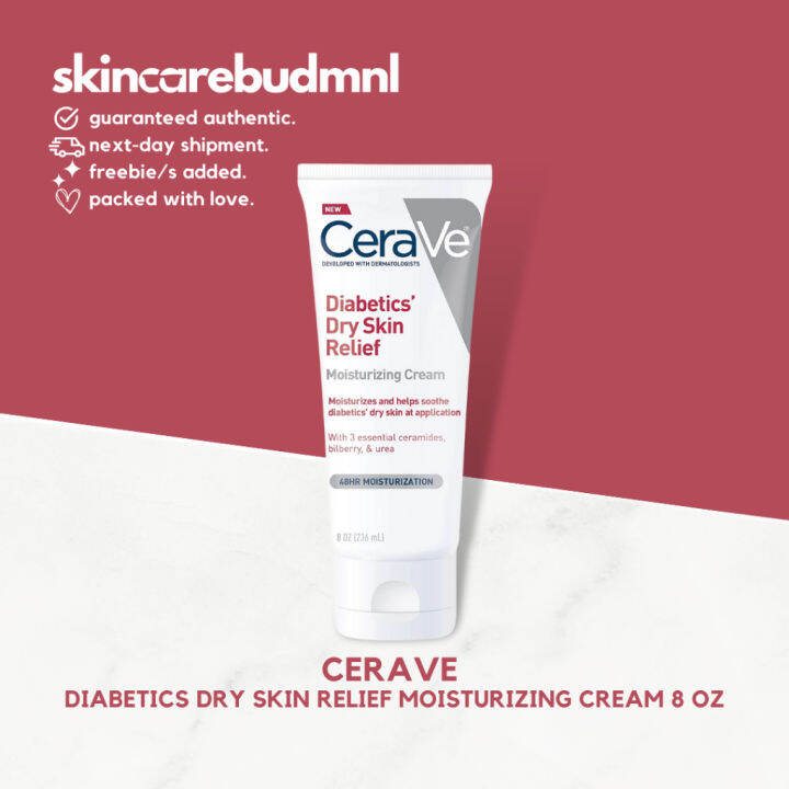 Cerave Diabetics Dry Skin Relief Moisturizing Cream 8 oz by