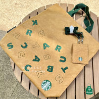 Starbuck 2022 Eco Season Classic DuPont Paper Crossbody Bag Daily ความจุขนาดใหญ่ Tote Bag Lanyard Card Sleeve