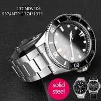 22Mm ปลายสเตนเลสโค้งงอสำหรับ Casio สายรัดข้อมือ MDV-106สร้อยข้อมือ MTP-1374นาก MDV106 MTP-1375นาฬิกาข้อมือผู้ชาย CarterFa วง