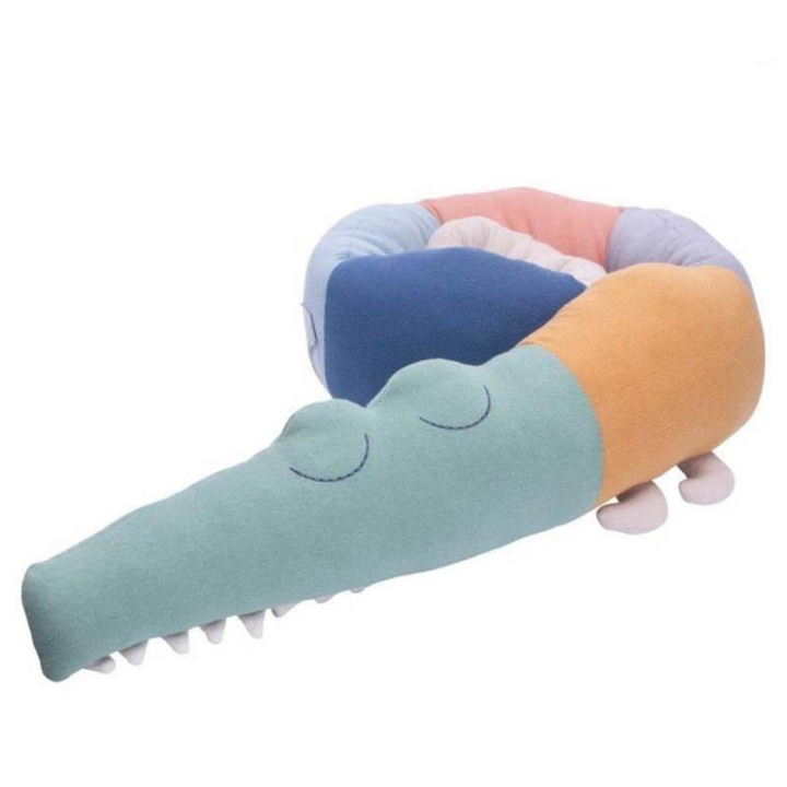 children-crocodile-pillow-infant-crib-fence-cotton-cushion-kids-room-bedding-protector-newborn-baby-bed-bumper