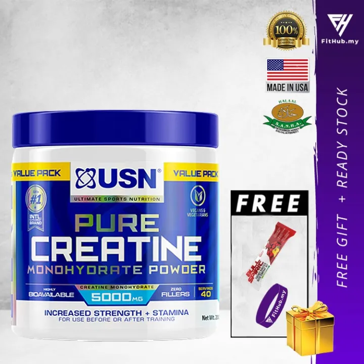 USN Pure Creatine Monohydrate 200g (40 Servings | Unflavoured ...