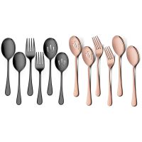 Serving Stainless Steel Buffet Catering Party Banquet Serving Spoons Forks Set Serving Spoons and Forks Set