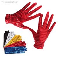 【hot】卐✻  Michael Jackson Gloves Fashion Performance Short Color Shinning Mittens