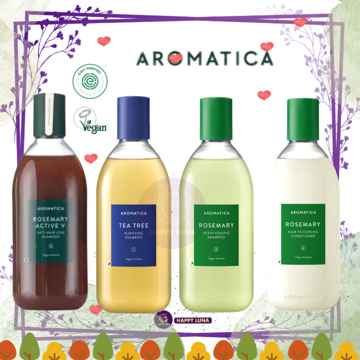 AROMATICA Rosemary Scalp Scaling Shampoo/ Tea tree Purifying Shampoo