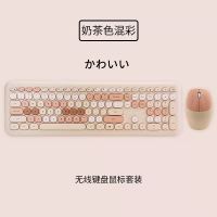 Mofii ตึกระฟ้า666ไร้สายสีชุดเมาส์คีย์บอร์ด Keycap ธุรกิจสาวออฟฟิศน่ารัก