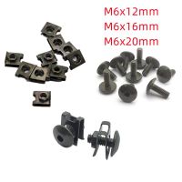 10pcs Screw Bolt ength M6x12/16/20mm or U Type Clips with Nut M6 For Motorcycle Scooter ATV Moped Plastic Cover Accessories Fasteners