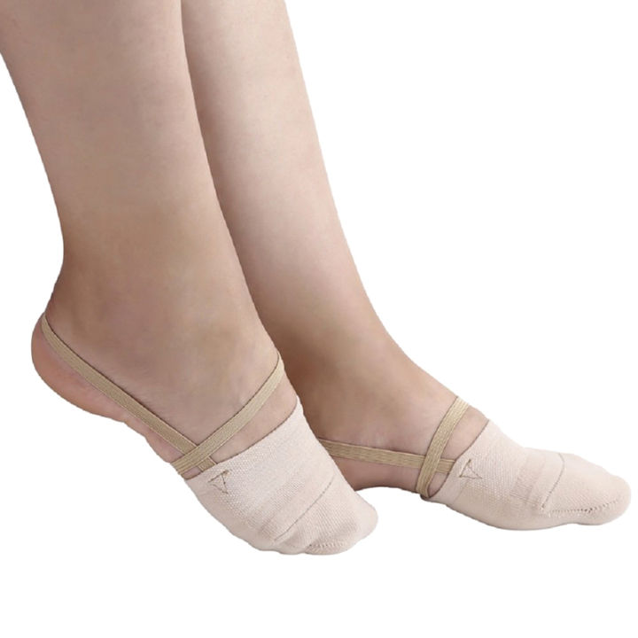 opsbu Rhythmic Gymnastics Toe Shoes Soft Half Knitted Socks Ballroom Art  Accessories Ginastica Elastic Dance Protection Shoes | Lazada PH