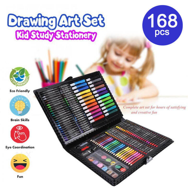 Children Drawing Set 150 Pcs Kids Art Set Water Color Pen Crayon