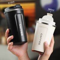 【CW】Mug Coffee Cup with Cover Stainless Steel Silicone Metal Coffee Insulated Water Cup Portable Thermal Cups For Gifts