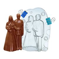 3D Groom Bride Silicone Mold Wedding Dress Fondant Cake Decorating Cupcake Topper Candy Chocolate Molds DIY Baking Accessories Bread Cake  Cookie Acce