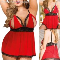 【CW】✇✚卐  Size Mesh S-3XL Erotic Babydoll Bras Nightdress with Thongs Costumes Pijama