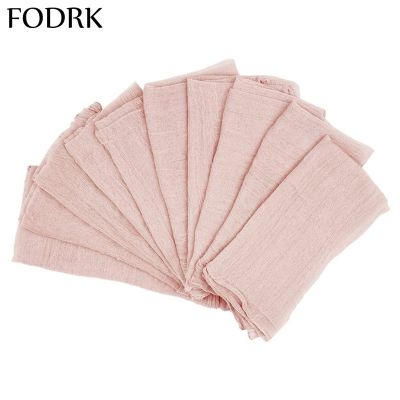 10pcs Table Linen Napkin Wedding Christmas Decoration Mariage Cloth Country Pink Kitchen Cotton Serving Fabric Dinner Tablecloth