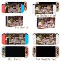 【lz】▩▼  Detetive Hard TV Doca Capa Carregador Stand Case para Nintendo Switch Oled/Lite Cristal Shell NS Joy-Con Controlador Protetor Completo