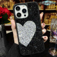 เคสสำหรับ iPhone 14 13 12 11 Pro Max X XS XR 8 7 6 Plus พร้อมเพชร1200หรูหรารูปหัวใจประกายระยิบระยับคริสตัลแวววาว3D พลอยเทียมกากเพชรสะท้อนแสงฝาครอบป้องกันผู้หญิง