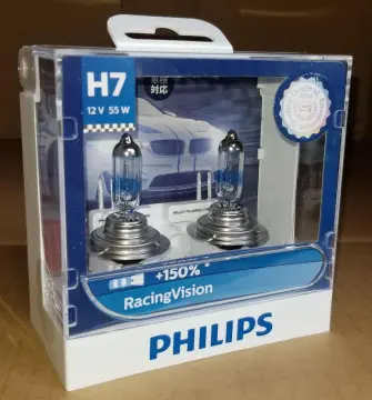Philips H7 RacingVision GT200 Headlight Bulb, 60/55W, 3500K, 12V at Rs  817/piece in Delhi, philips h7 racing vision 