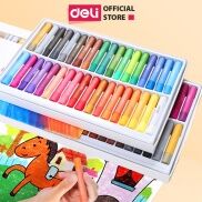 Bút sáp dầu chuyên nghiệp Deli - Hộp giấy - 24 36 48 màu