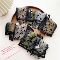 【CW】 Korean Floral Silk Scarf Narrow Thin Mesh Neck Scarves Headscarf Gauze Shawl Soft