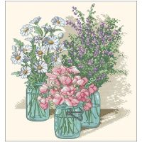 【CC】 Wildflowers a bottle patterns Counted 11CT 14CT 18CT Chinese Kits Embroidery Needlework Sets