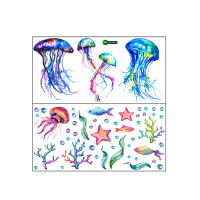 1PC Cute 3D Ocean Sea Jellyfish Wall Stickers On The Wall children Kids Rooms Bathroom DIY Home Decor PVC Decals Decoration