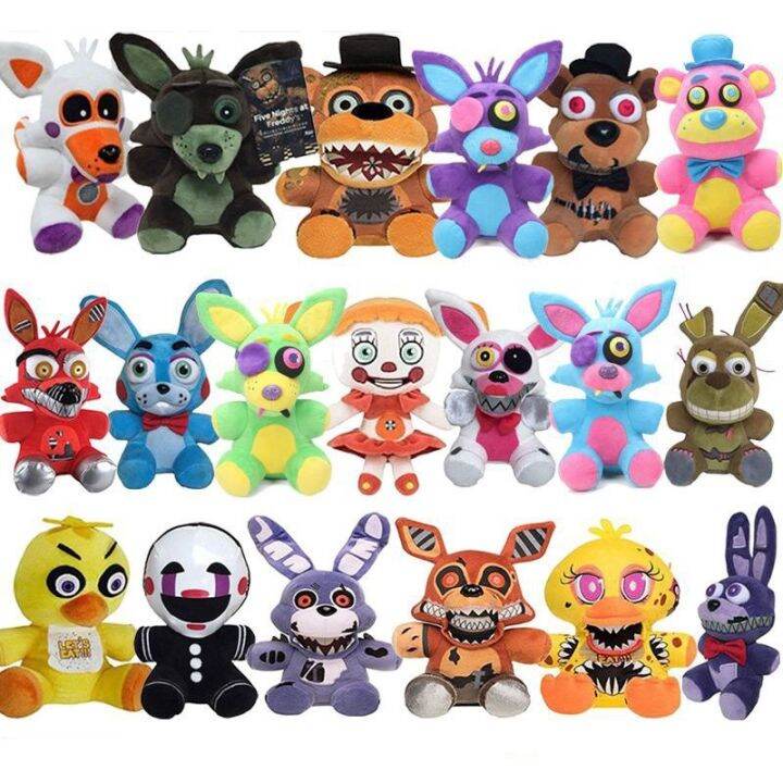 2022ใหม่20ซม-fnaf-ห้าคืนที่ของเล่นกำมะหยี่ของ-freddy-ตุ๊กตาหมีของขวัญน่ารักเจ้าเล่ห์