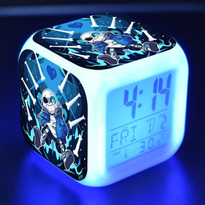 【Worth-Buy】 Undertale นาฬิกาปลุกรูปการ์ตูนเด็กของเล่น Led Reloj Despertador นาฬิกาปลุกดิจิตอลนาฬิกาอิเล็กทรอนิกส์ Up โต๊ะไฟ Reveil Wekker