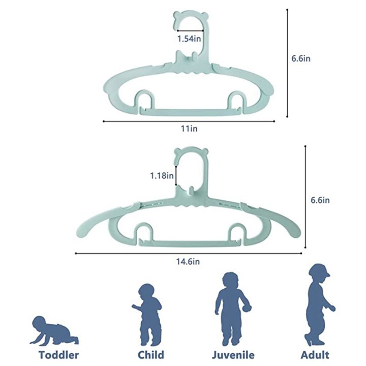 10pcs-baby-hanger-adjustable-kids-hanger-with-10-clips-durable-non-slip-clothes-hanger